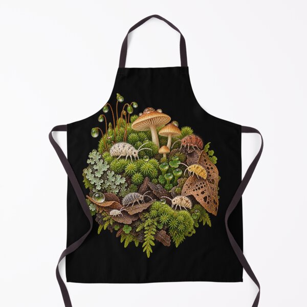 Item preview, Terrarium Springtails – Mossy Microfauna Nature Illustration designed and sold by Georain.