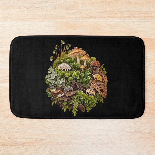 Item preview, Terrarium Springtails – Mossy Microfauna Nature Illustration designed and sold by Georain.