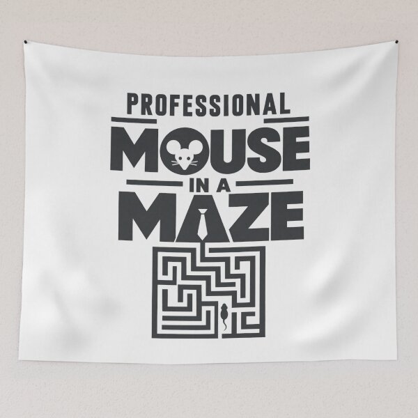 Item preview, Professional Mouse in a Maze Funny Corporate Office Humor T-Shirt Design designed and sold by Nubian Style.
