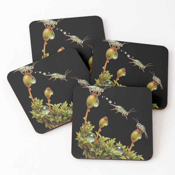 Item preview,  Terrarium Springtails – Mossy Microfauna Nature Illustration designed and sold by Georain.