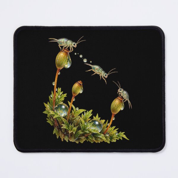 Item preview, Terrarium Springtails – Mossy Microfauna Nature Illustration designed and sold by Georain.