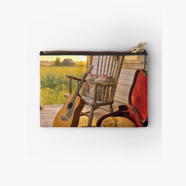Item preview, Ginger Cat Sleeping in a Guitar Case on Farmhouse Porch designed and sold by Maria Dryfhout.