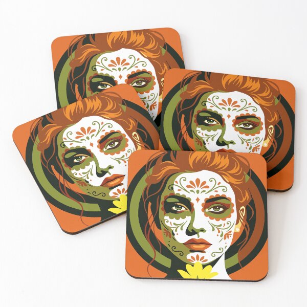 Item preview, Catrina Flat Color Art | Day of the Dead Mexican Sugar Skull designed and sold by  Ojo de Lilith.