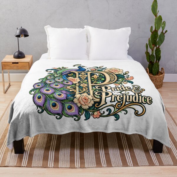Item preview, Pride Peacock Ornate Letter Austen Fan designed and sold by nortowelcomics.
