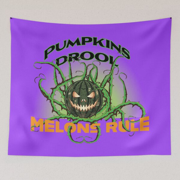 Item preview, Pumpins Drool Melons Rule  halloween alternate jack-o-lantern patch. designed and sold by Art-Horizon.