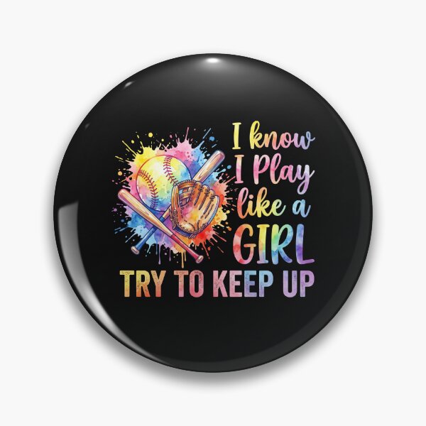 Item preview, I Play Like A Girl Baseball Softball Aquarelle Féministe designed and sold by MizoX7.