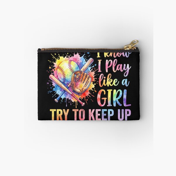 Item preview, I Play Like A Girl Baseball Softball Aquarelle Féministe designed and sold by MizoX7.