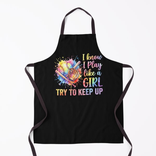 Item preview, I Play Like A Girl Baseball Softball Aquarelle Féministe designed and sold by MizoX7.