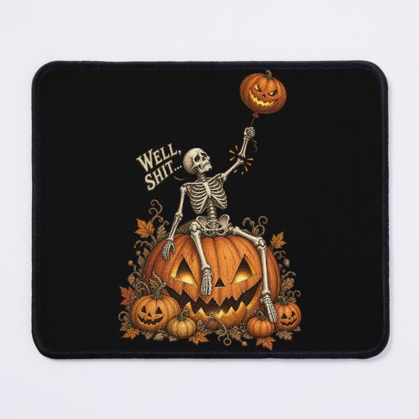 Item preview, Well Shit Skeleton on Jack O Lantern Vintage Halloween designed and sold by will freed18.