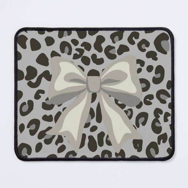 Item preview, Cute Silver Grey Coquette Bow Leopard Print Aesthetic Pattern designed and sold by MayoshaVibes.