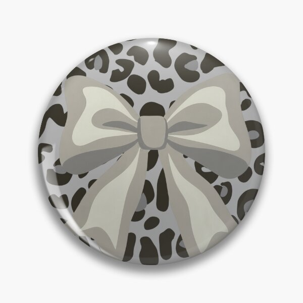Item preview, Cute Silver Grey Coquette Bow Leopard Print Aesthetic Pattern designed and sold by MayoshaVibes.