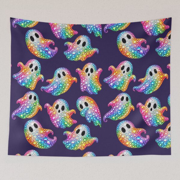 Item preview, Rainbow Rhinestone Ghost Pattern designed and sold by Meandmyshop.