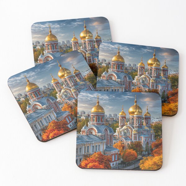 Item preview, Stunning Autumn Scene with Colorful Church Skyline designed and sold by Artessie.