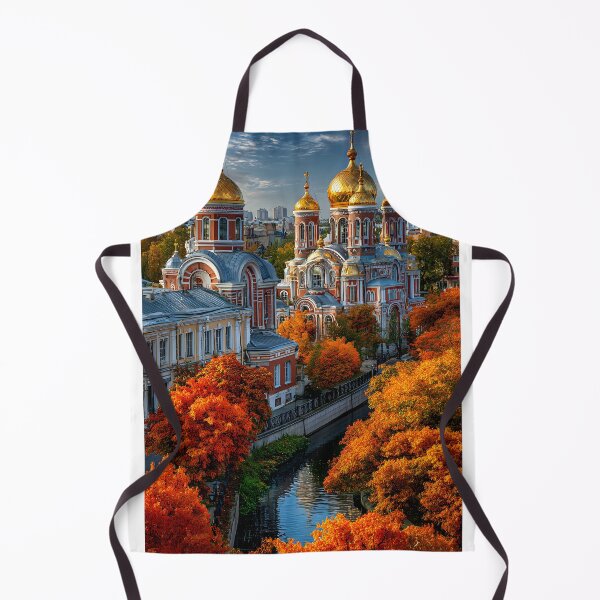 Item preview, Stunning Autumn Scene with Colorful Church Skyline designed and sold by Artessie.