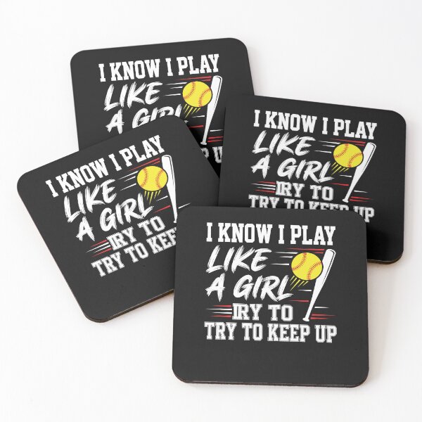 Item preview, Play Like A Girl Baseball Softball Action Drôle designed and sold by MizoX7.
