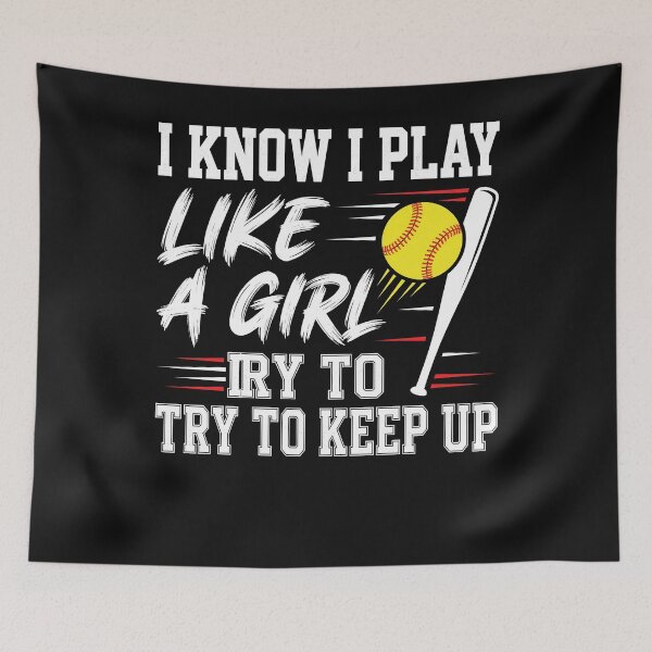 Item preview, Play Like A Girl Baseball Softball Action Drôle designed and sold by MizoX7.