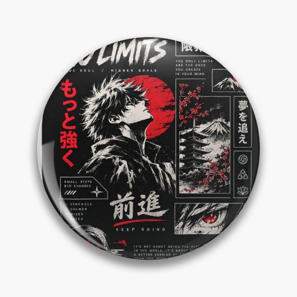 Item preview, No Limits Japanese Manga Warrior – Discipline & Progress Anime Style designed and sold by ustylelab.