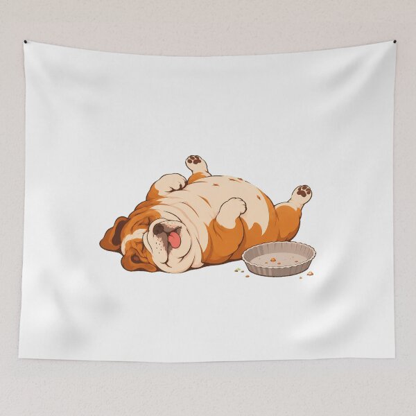Item preview, Bulldog Pie Chunky Belly Exposed Dog Lover designed and sold by nortowelcomics.