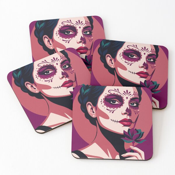 Item preview, Catrina Flat Color Art | Day of the Dead Mexican Sugar Skull designed and sold by  Ojo de Lilith.