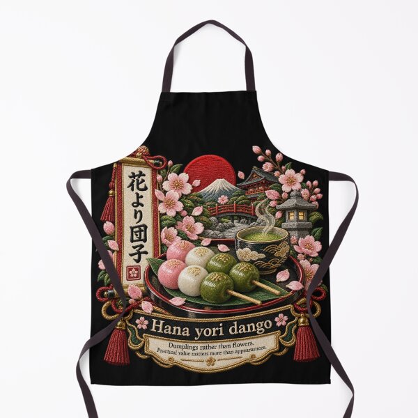 Item preview, Japanese Dango Proverb Art – Hana Yori Dango Embroidery Design designed and sold by Emoji Emblems.