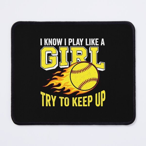 Item preview, Play Like A Girl Balle En Feu Softball Baseball designed and sold by MizoX7.