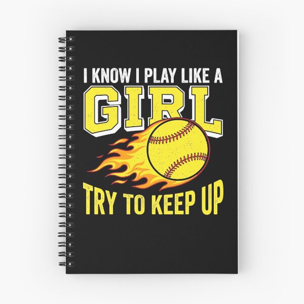 Item preview, Play Like A Girl Balle En Feu Softball Baseball designed and sold by MizoX7.