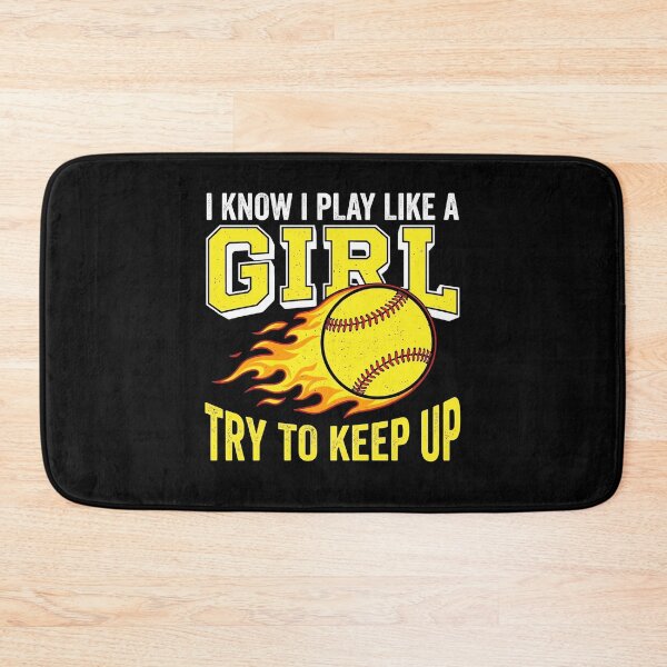 Item preview, Play Like A Girl Balle En Feu Softball Baseball designed and sold by MizoX7.