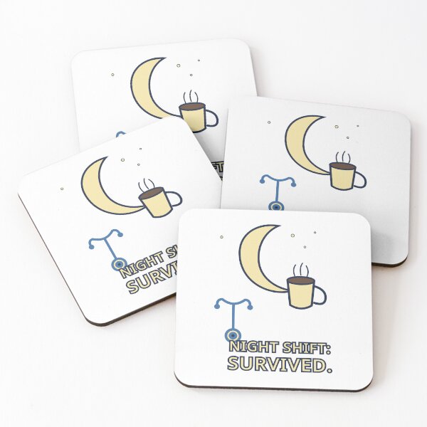 Item preview, Night Shift Nurse Sticker Funny Survived RN Gift designed and sold by Jacqueline Flynt.