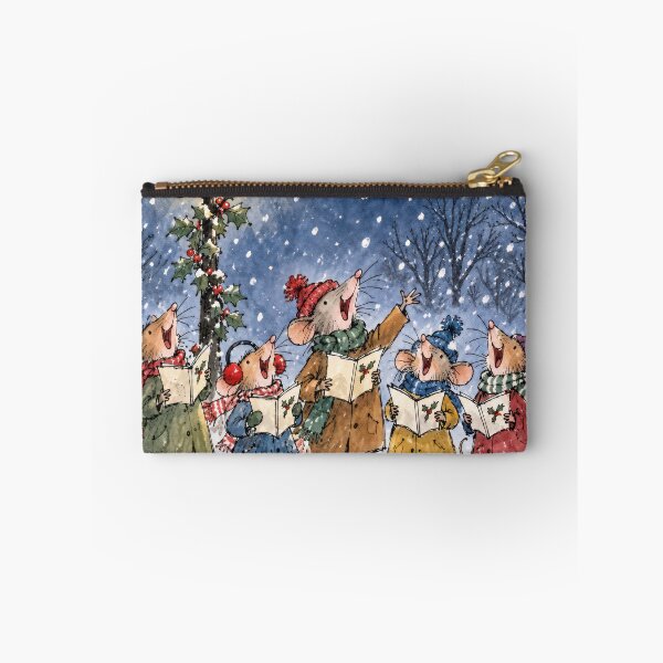 Item preview, Christmas Mice Caroling Under a Lamppost designed and sold by Maria Dryfhout.
