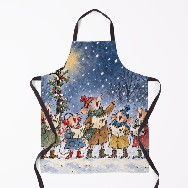 Item preview, Christmas Mice Caroling Under a Lamppost designed and sold by Maria Dryfhout.