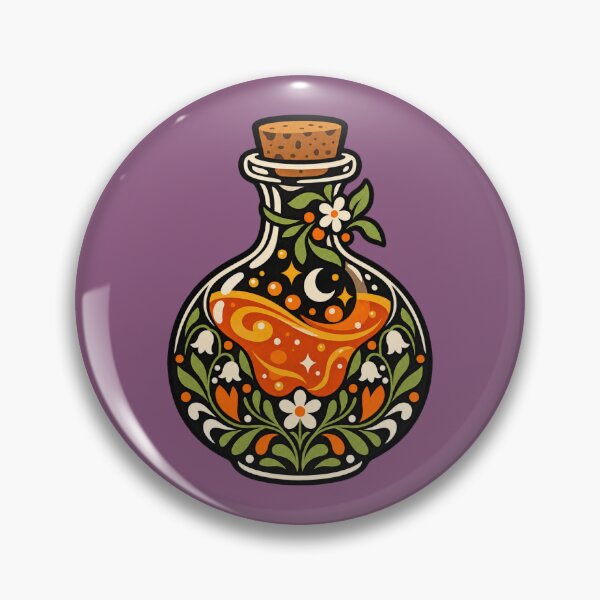 Item preview, Magical Folk Art Halloween Potion Bottle designed and sold by Everwood Art Studio.