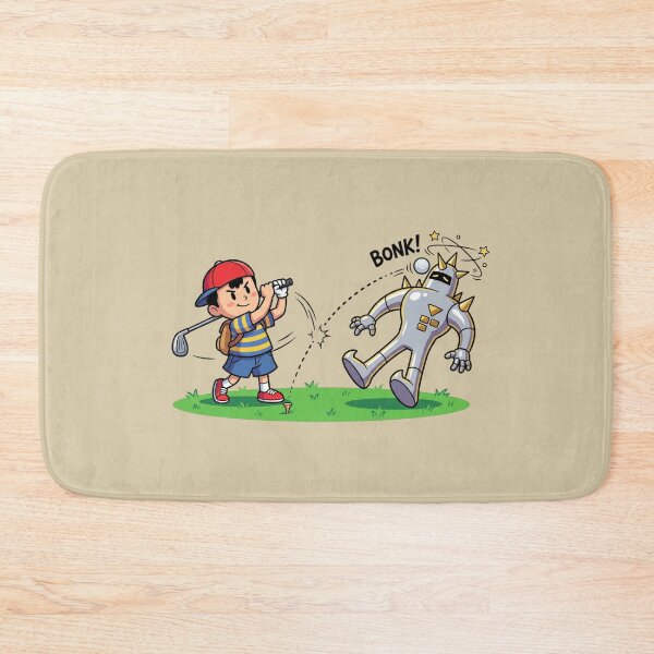 Item preview, Ness hitting Starman dx in the head with a golf ball (BONK!) designed and sold by gorillazone_co.