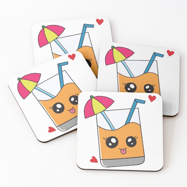 Item preview, Sunny Tropical Juice Glass with Umbrella designed and sold by TinySipStudio.