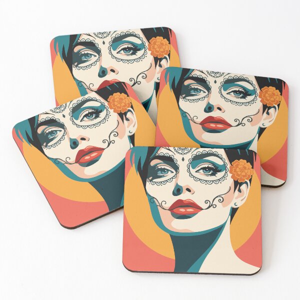 Item preview, Catrina Flat Color Art | Day of the Dead Mexican Sugar Skull designed and sold by  Ojo de Lilith.