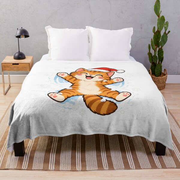 Item preview, Winter Feline Snow Angel Motif Christmas Joy designed and sold by nortowelcomics.