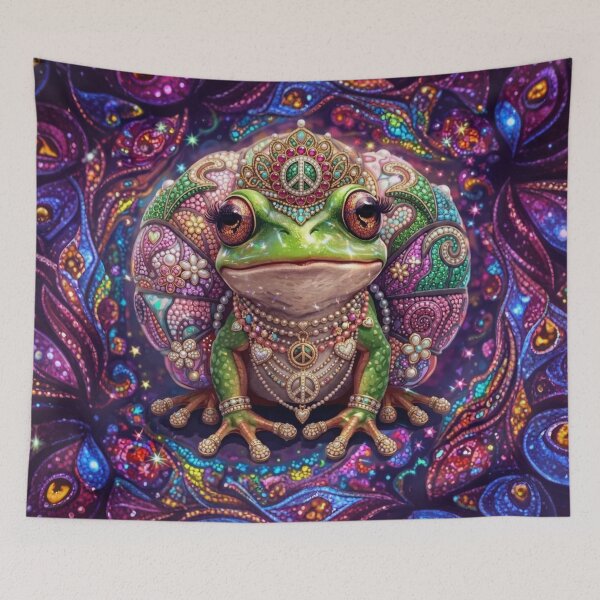 Item preview, Psychedelic Peace Frog | Groovy Bejeweled Tree Frog Boho Art designed and sold by KingsArtworx 2.