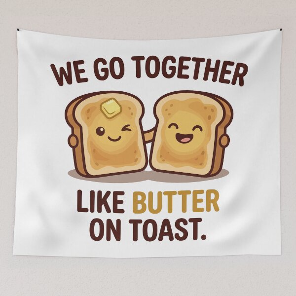 Item preview, Cute Toast And Butter Kawaii Couple designed and sold by Amir Faysal.