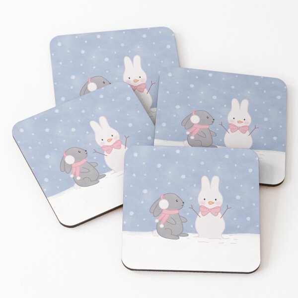 Item preview, Cute Bunny and Snow Rabbit designed and sold by winterpumpkin.