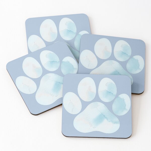 Item preview, Actic blue colorwash paw print designed and sold by Doodles Down South.