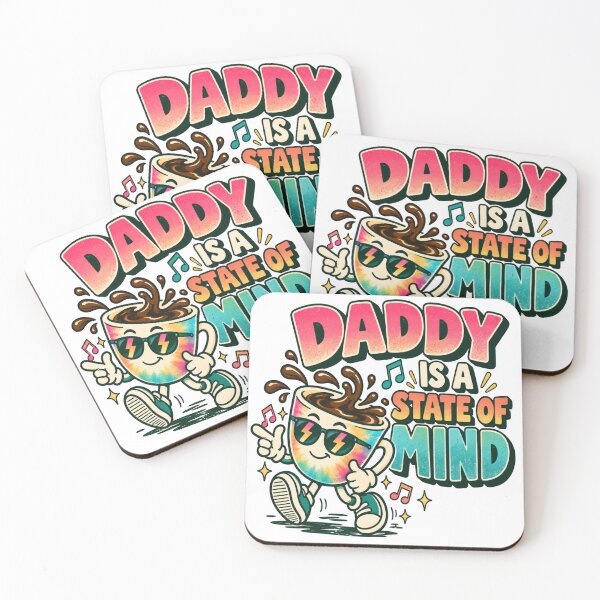 Item preview, Daddy Is a State of Mind Funny Coffee Dad Retro Design designed and sold by OUICHA.