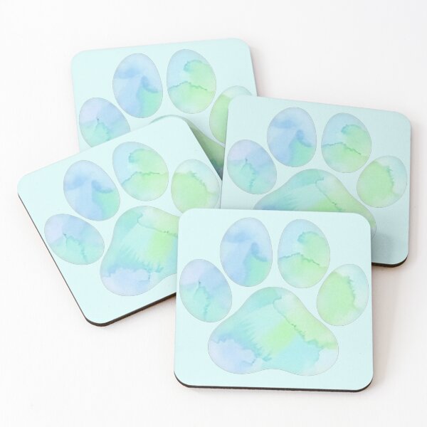 Item preview, Lime colorwash paw print designed and sold by Doodles Down South.