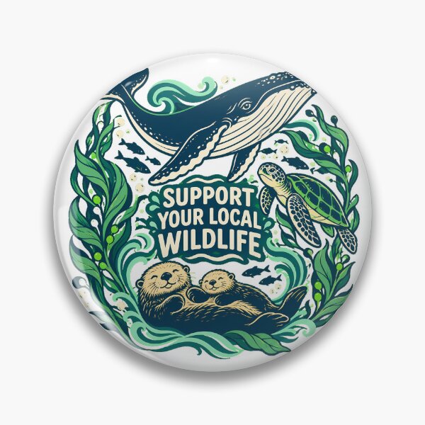 Item preview, Wildlife Support Ocean Animals Circle Activist Gift designed and sold by nortowelcomics.