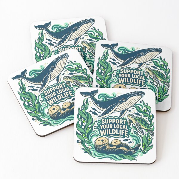 Item preview, Wildlife Support Ocean Animals Circle Activist Gift designed and sold by nortowelcomics.