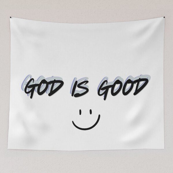 Item preview, God Is Good Smiley Face Christian Typography Quote designed and sold by LensDyn™.