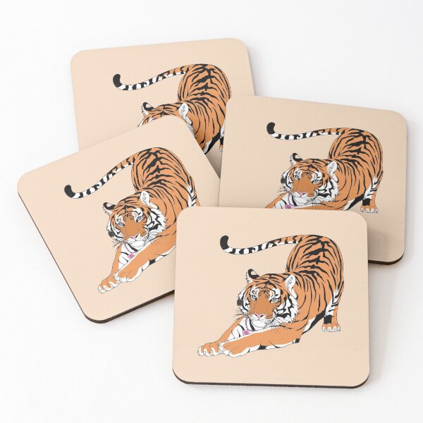 Item preview, Cute Tiger Cub Stretching with a Smile designed and sold by WikaKowalczyk.