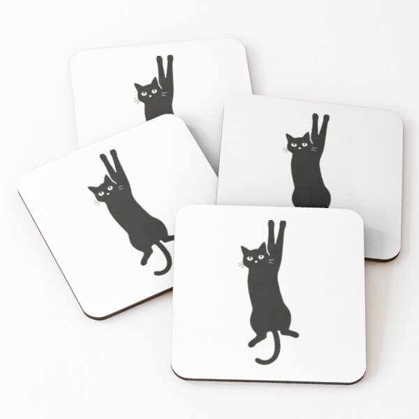 Item preview, black cat doodle, cats designed and sold by Ikochane.