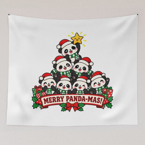 Item preview, Panda Stack Festive Tree Family designed and sold by nortowelcomics.