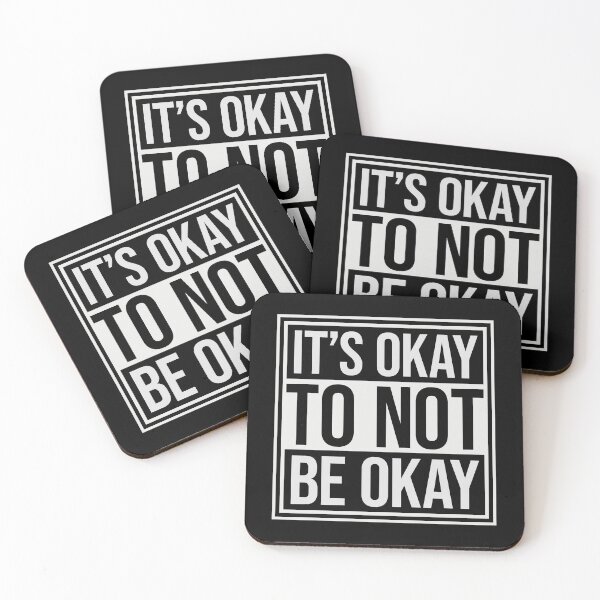Item preview, It's Okay to Not Be Okay Self Care Quote Logo Text designed and sold by shirt-o-mat.