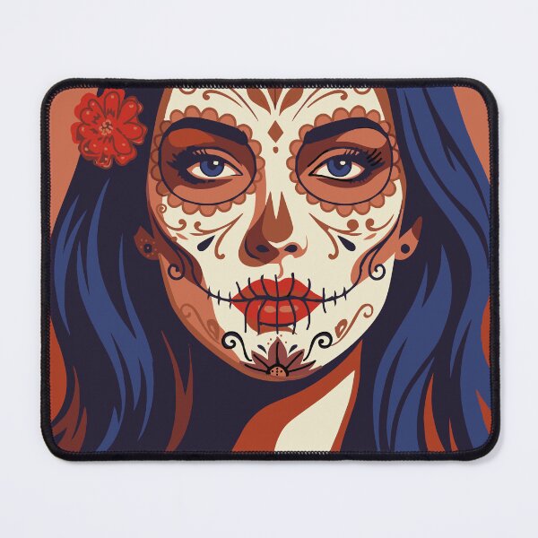 Item preview, Catrina Flat Color Art | Day of the Dead Mexican Sugar Skull designed and sold by Ojo de Lilith.