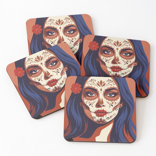 Item preview, Catrina Flat Color Art | Day of the Dead Mexican Sugar Skull designed and sold by  Ojo de Lilith.